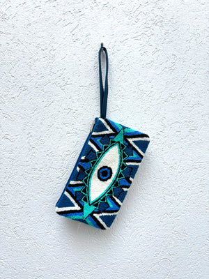 Evil Eye Wayuu Clutch / Pouch