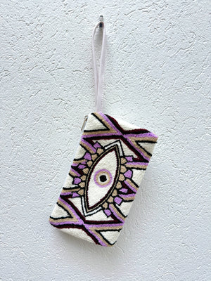 Open image in slideshow, Evil Eye Wayuu Clutch / Pouch
